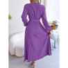 Summer Chic Cross V-Neck A-Line Pleated Maxi Dress for Women