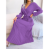 Summer Chic Cross V-Neck A-Line Pleated Maxi Dress for Women