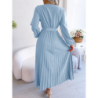Summer Chic Cross V-Neck A-Line Pleated Maxi Dress for Women