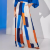 New Arrivals Women's Fashion Elegant Loose Casual Blue Top High Waist Wide Leg Pants Set