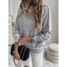 Women's Knitted Sweater Set Long Sleeve High Neck Top Casual Loose Knitwear