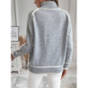 Women's Knitted Sweater Set Long Sleeve High Neck Top Casual Loose Knitwear