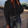Women's Wish New Round Dot Long Sleeve Button-Down Shirt Top