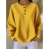 New \Oversized Fit Long Sleeve Herringbone Button-Down Shirt for Autumn Winter