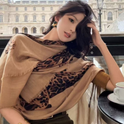  Leopard Print Long Wrap