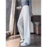 Dark Plum Banana Wide Leg Pants Women Winter Fall Long Sleeve High Waist Fleece Joggers