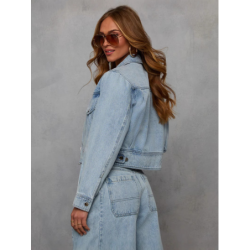Windy Spring Fashion Casual Loose Women's Denim Jacket Pants Set