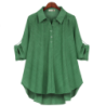 Women's Spring Autumn New Arrivals Double-Colored Fabric Shirt Loose Fit Plus Size Long Sleeve Versatile Top