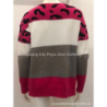 Animal Print Color Block Crewneck Casual Knit Sweater Women's Fall Winter New Arrivals Long Sleeve Base Layer