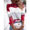 Animal Print Color Block Crewneck Casual Knit Sweater Women's Fall Winter New Arrivals Long Sleeve Base Layer