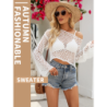 Spring/Summer New Knitted Cami Top Hollowed Out Short Sleeve Sweater Women