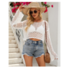 Spring/Summer New Knitted Cami Top Hollowed Out Short Sleeve Sweater Women