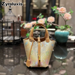 Non-Traditional Songjin Embroidery Needlework Pink Bucket Bag New Lightweight Luxury Chinese Style Versatile Basket Handbag