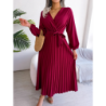 Summer Chic Cross V-Neck A-Line Pleated Maxi Dress for Women