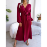 Summer Chic Cross V-Neck A-Line Pleated Maxi Dress for Women