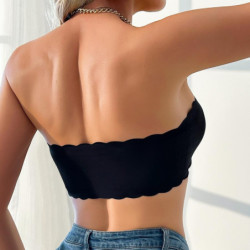 2 pcs Exclusive Front Closure Seamless Strapless Gown for Girls with Wave Edge Bra