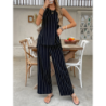 New Spring/Summer Two-Piece Set Striped Tank Top Wide Leg Pants Fashion Outfit